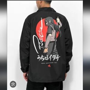 Primitive X Naruto Shippuden Itachi Crows Black Coaches Jacket
